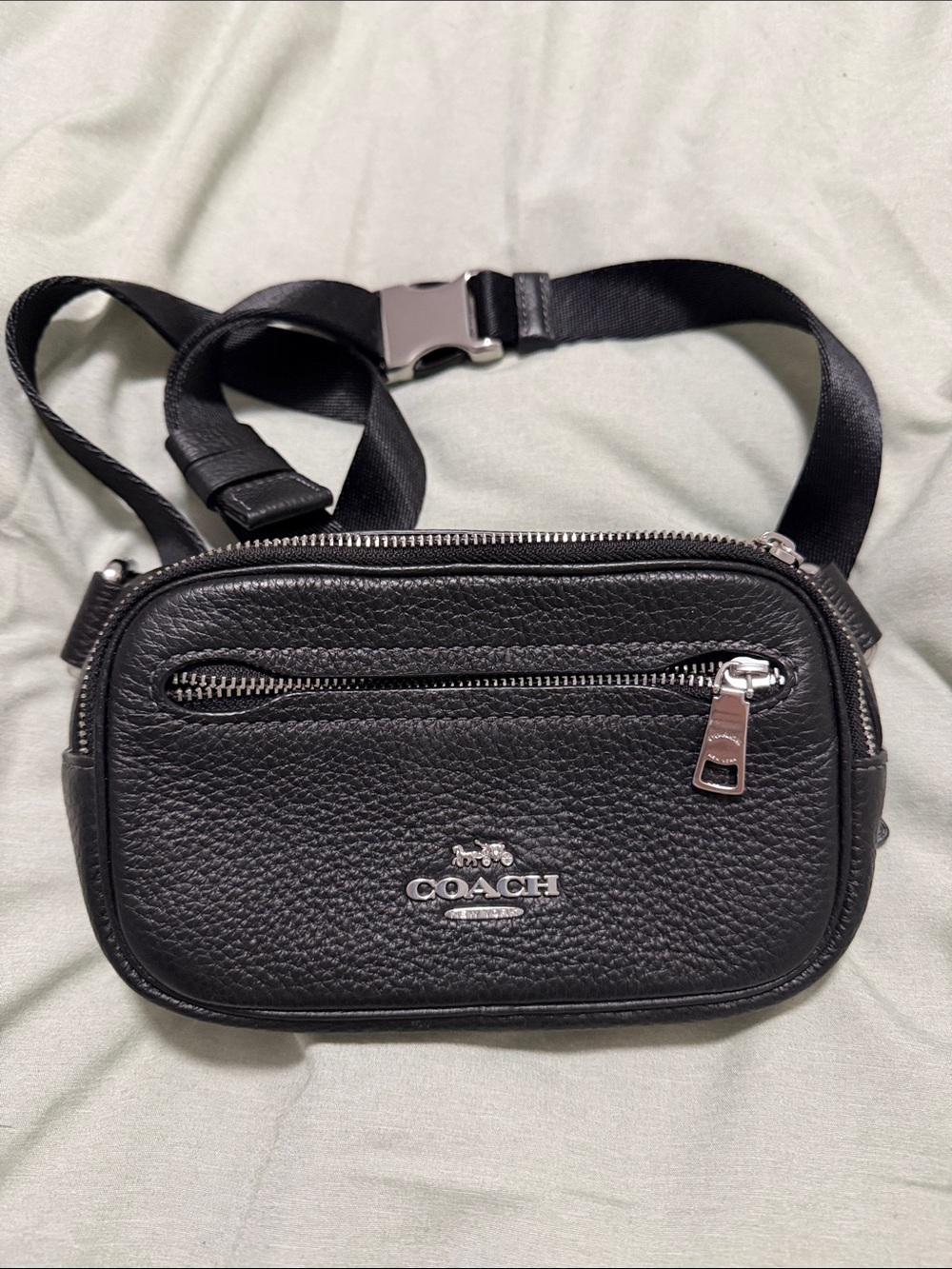Coach Black Pebbled Leather Crossbody Bag